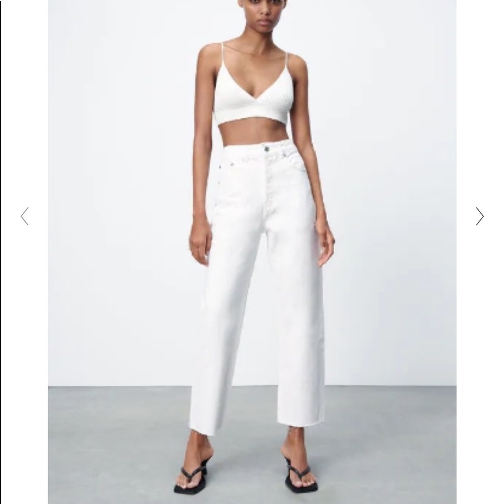 The pepper mom white jeans by Zara nwt